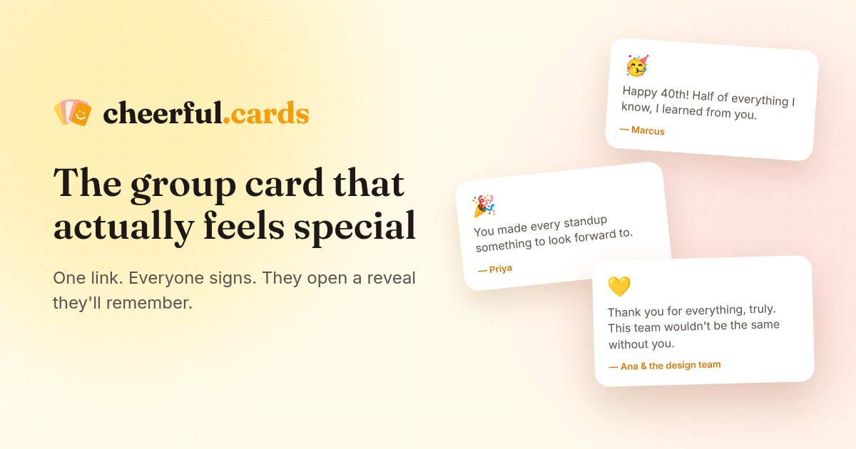 cheerful.cards screenshot